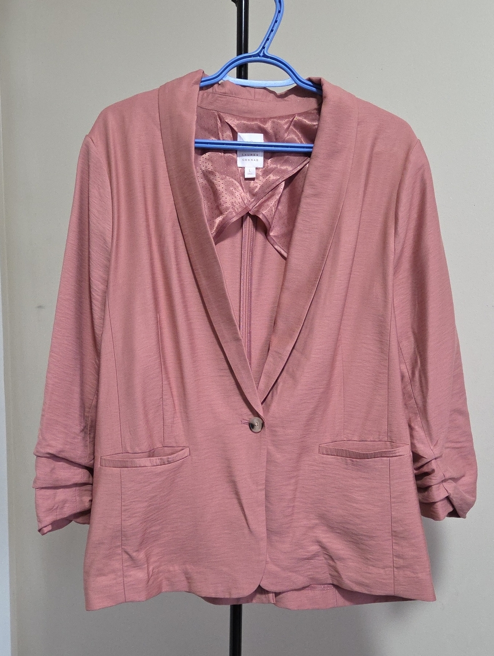 LC Lauren Conrad Dusty Rose Single-Button Blazer